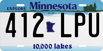 MN license plate 412LPU