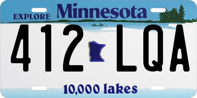 MN license plate 412LQA