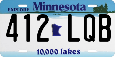 MN license plate 412LQB