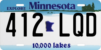 MN license plate 412LQD