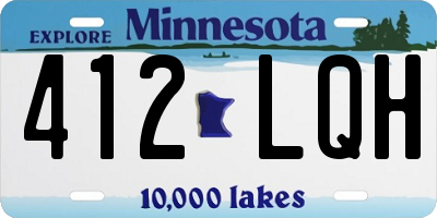 MN license plate 412LQH