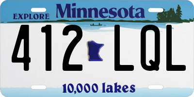 MN license plate 412LQL
