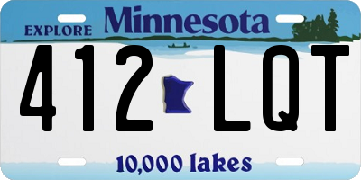 MN license plate 412LQT