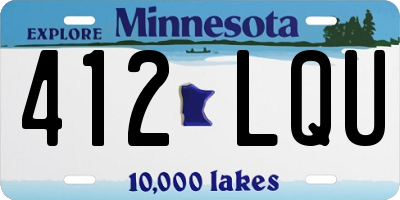 MN license plate 412LQU
