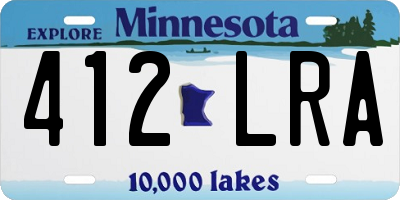 MN license plate 412LRA