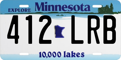 MN license plate 412LRB