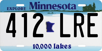 MN license plate 412LRE