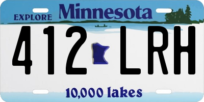 MN license plate 412LRH