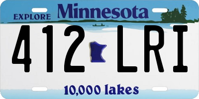 MN license plate 412LRI