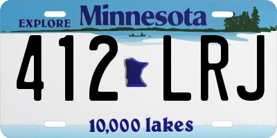 MN license plate 412LRJ