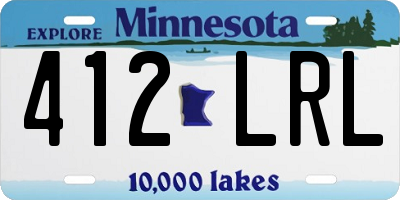 MN license plate 412LRL