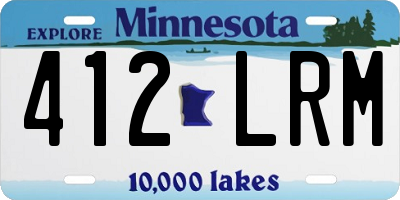MN license plate 412LRM