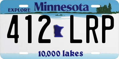 MN license plate 412LRP