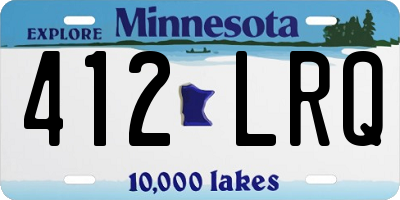 MN license plate 412LRQ