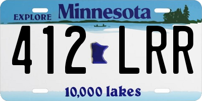 MN license plate 412LRR