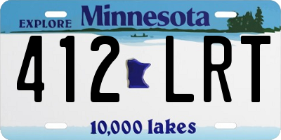 MN license plate 412LRT
