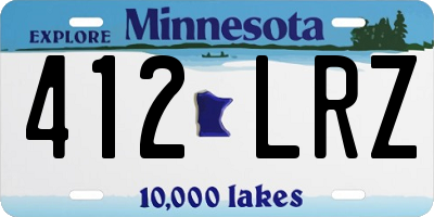 MN license plate 412LRZ