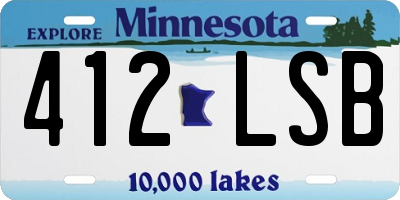 MN license plate 412LSB
