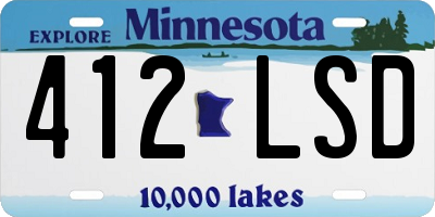 MN license plate 412LSD