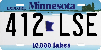 MN license plate 412LSE