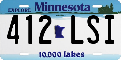 MN license plate 412LSI