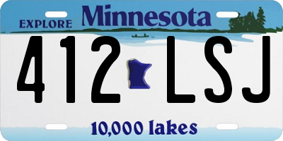 MN license plate 412LSJ
