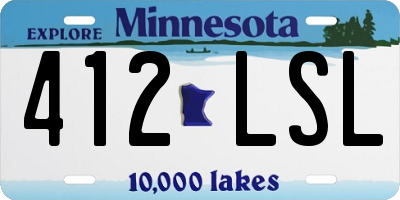 MN license plate 412LSL