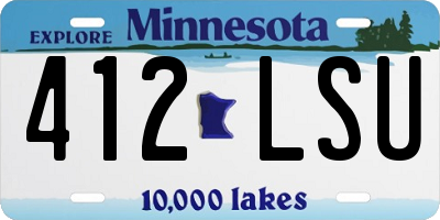 MN license plate 412LSU