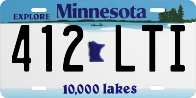 MN license plate 412LTI