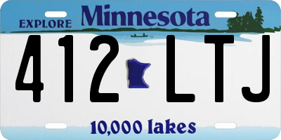 MN license plate 412LTJ