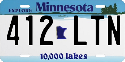 MN license plate 412LTN