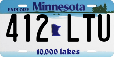 MN license plate 412LTU