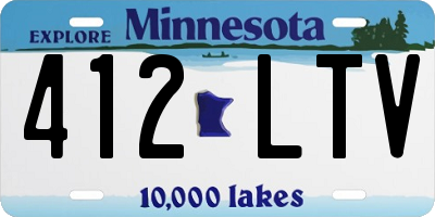 MN license plate 412LTV