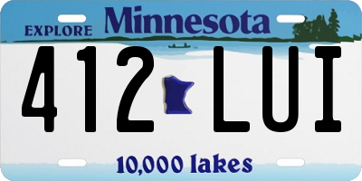 MN license plate 412LUI