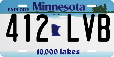 MN license plate 412LVB