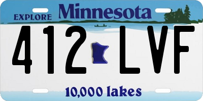 MN license plate 412LVF