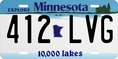 MN license plate 412LVG
