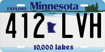 MN license plate 412LVH