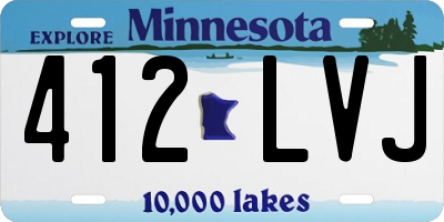 MN license plate 412LVJ