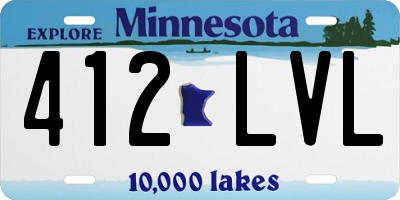 MN license plate 412LVL