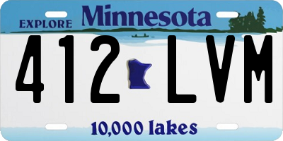MN license plate 412LVM