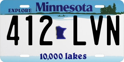 MN license plate 412LVN