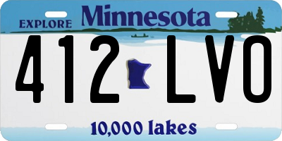 MN license plate 412LVO