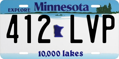 MN license plate 412LVP