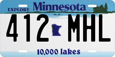 MN license plate 412MHL