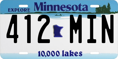 MN license plate 412MIN