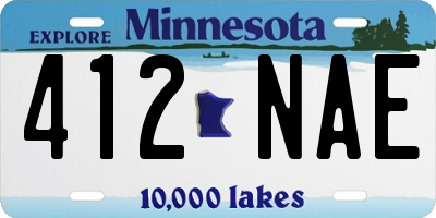 MN license plate 412NAE