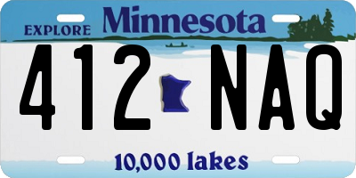 MN license plate 412NAQ