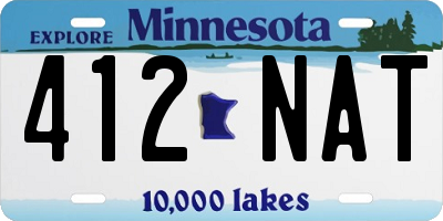 MN license plate 412NAT