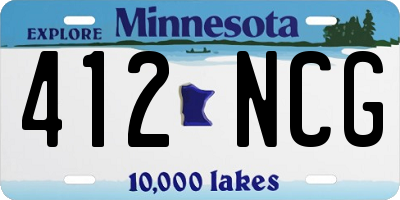 MN license plate 412NCG